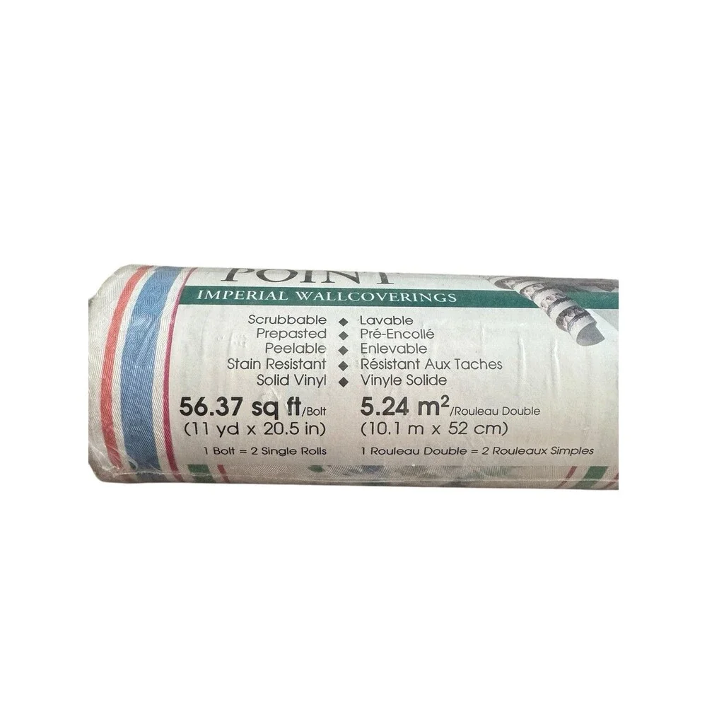 Vintage FASHION POINT  FLORAL  Wall Paper  1 Rolls Vintage Wallpaper SEALED‎